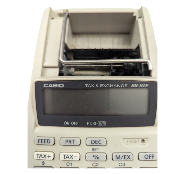 Casio | Vintage Printer Calculator | Tax & Exchange HR-8TE | Use 4-AA Batteries - Picture 2 of 9